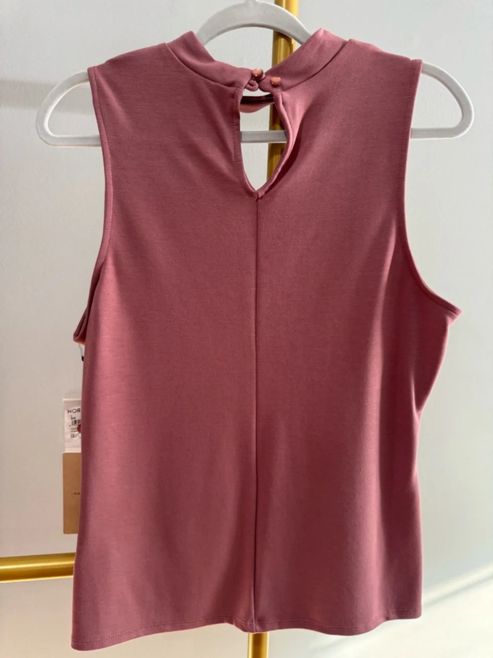 Halogen Sleeveless Keyhole Top - Mauve Pink - Picture 8 of 9